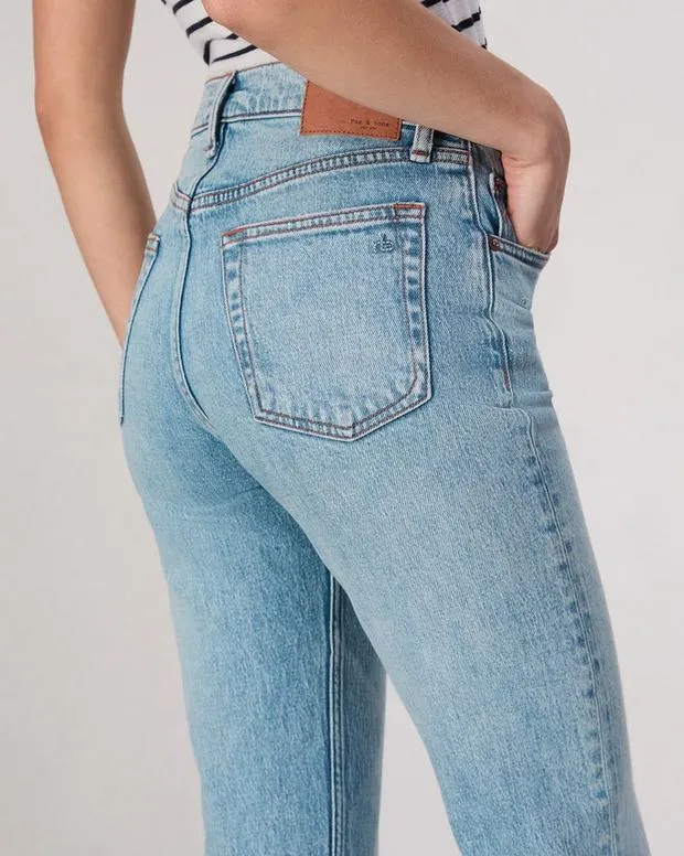 Women Jeans Rag and Bone Harlow Ankle Straight Jean Vintage Stretch Denim Lou