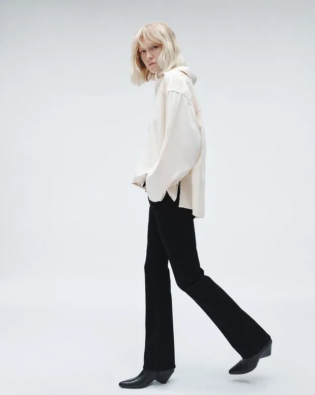Women Jeans Rag and Bone Peyton Bootcut Jean High Stretch Denim Black