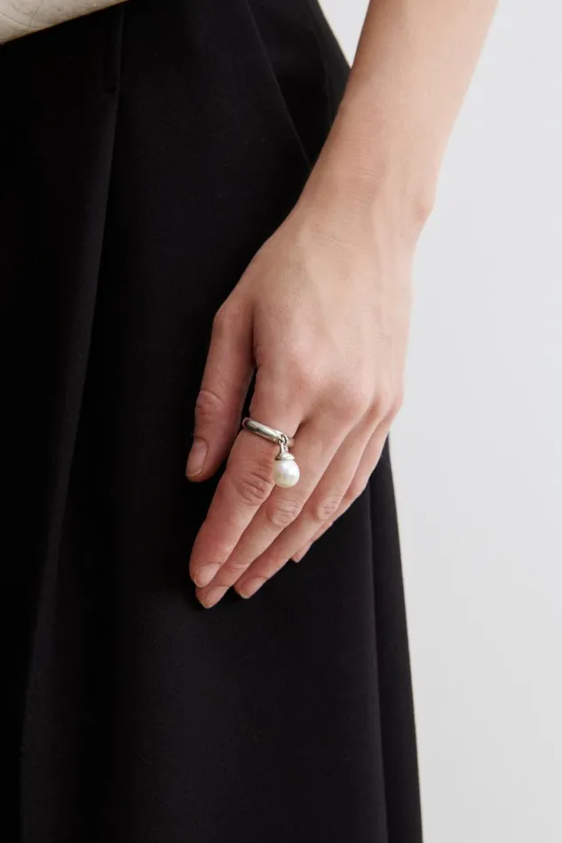 Women Jewelry Rachel Comey Quarry Fret RingB Silverpearl Women Jewelry Rachel Comey Quarry Fret RingB Silverpearl