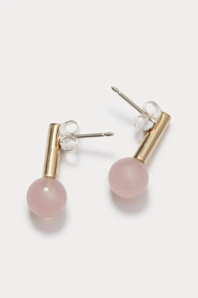 Women Jewelry Rachel Comey Quarry Roos Earrings Pair Rose Quartz