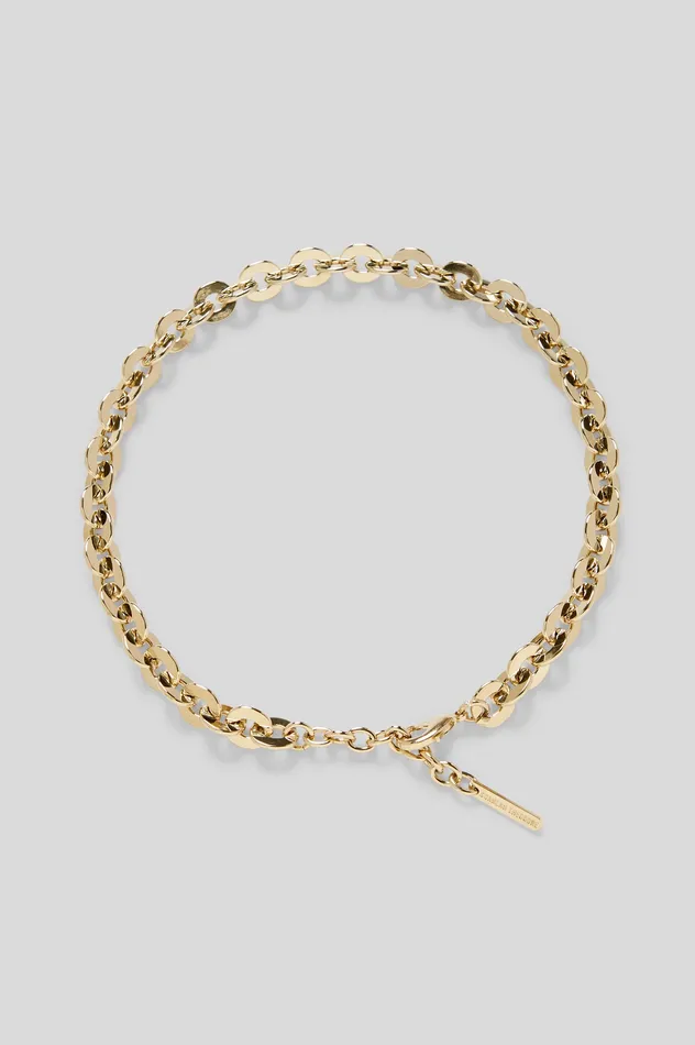 Women Jewelry Scanlan Theodore FLAT RING CHAIN CHOKER LIGHTGOLD