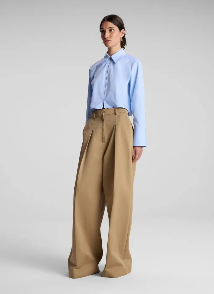 Women Jill Cotton Zip Top Sky Blue ALC Tops