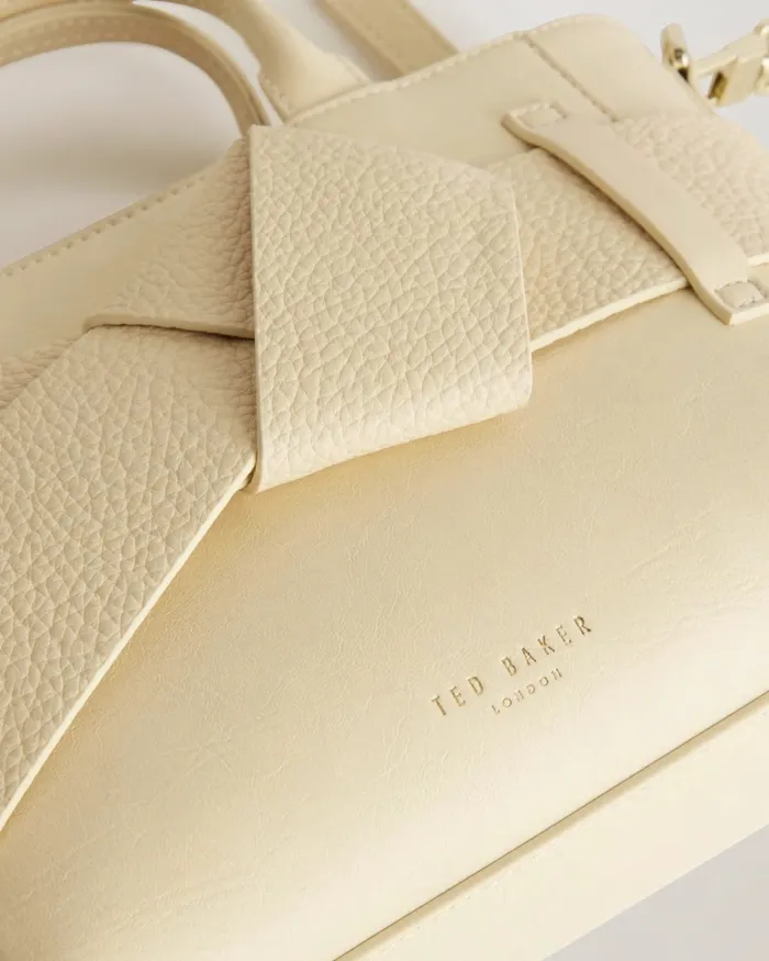 Women JIMISIE 8211 Mini Knot Bow Faux Leather Bag Ivory Ted Baker Tote Bags Women JIMISIE 8211 Mini Knot Bow Faux Leather Bag Ivory Ted Baker Tote Bags