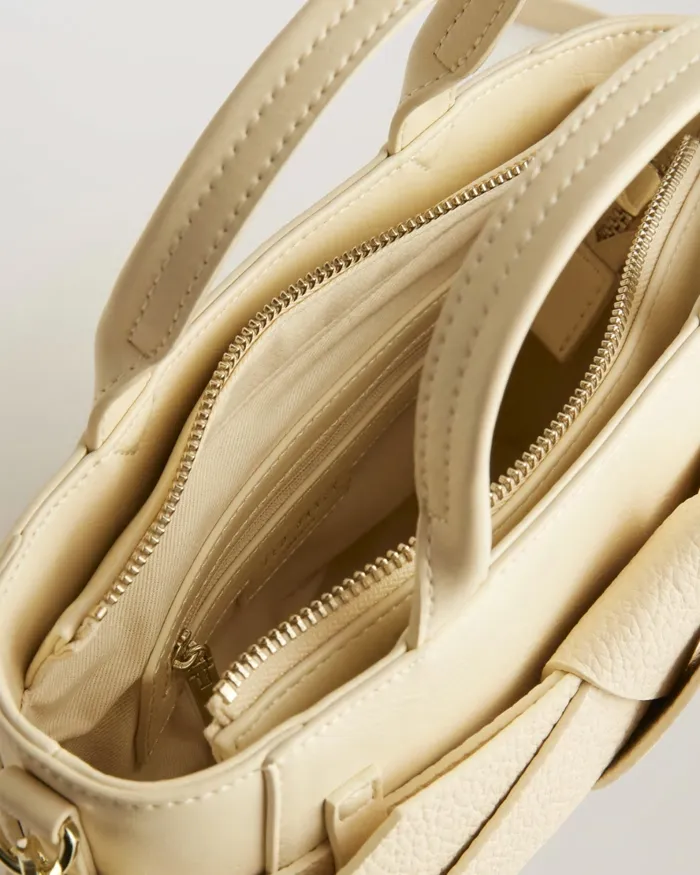 Women JIMISIE 8211 Mini Knot Bow Faux Leather Bag Ivory Ted Baker Tote Bags Women JIMISIE 8211 Mini Knot Bow Faux Leather Bag Ivory Ted Baker Tote Bags