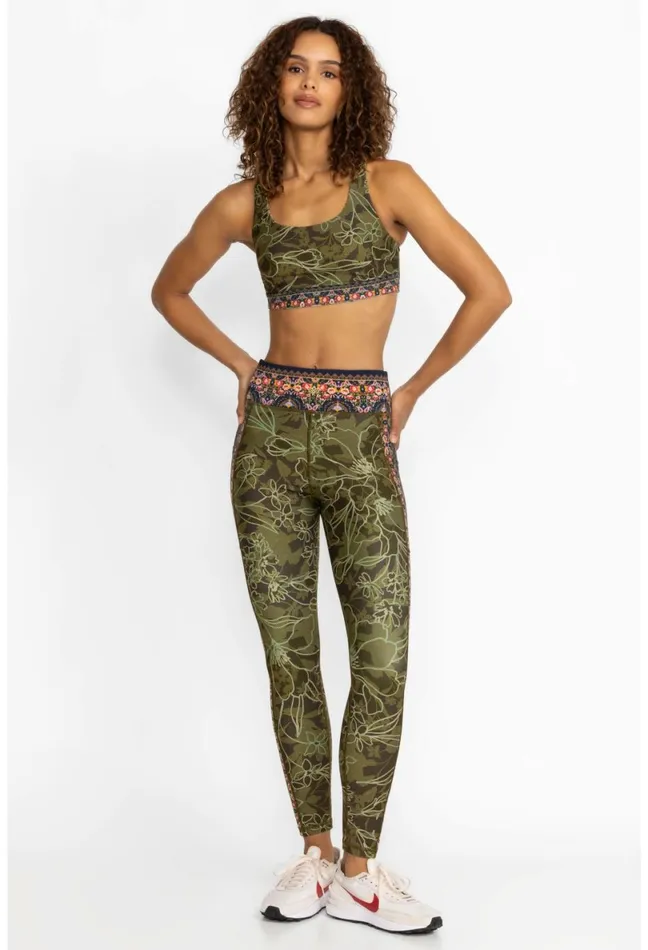 Women Johnny Was Active Hirz Camo High Waist Ribbed Waistband Le Hirz