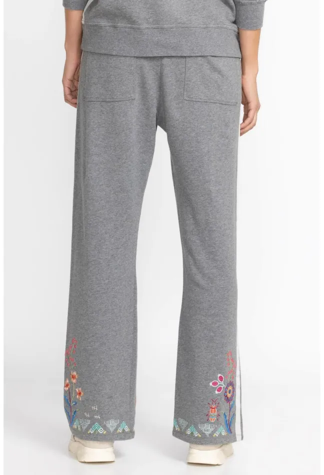 Women Johnny Was Bottoms Griffin Wide Leg Ribbon Pant Dark Heather