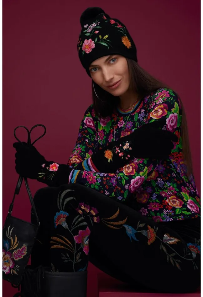 Women Johnny Was Bottoms Sidonia Velvet Stretch Legging Black