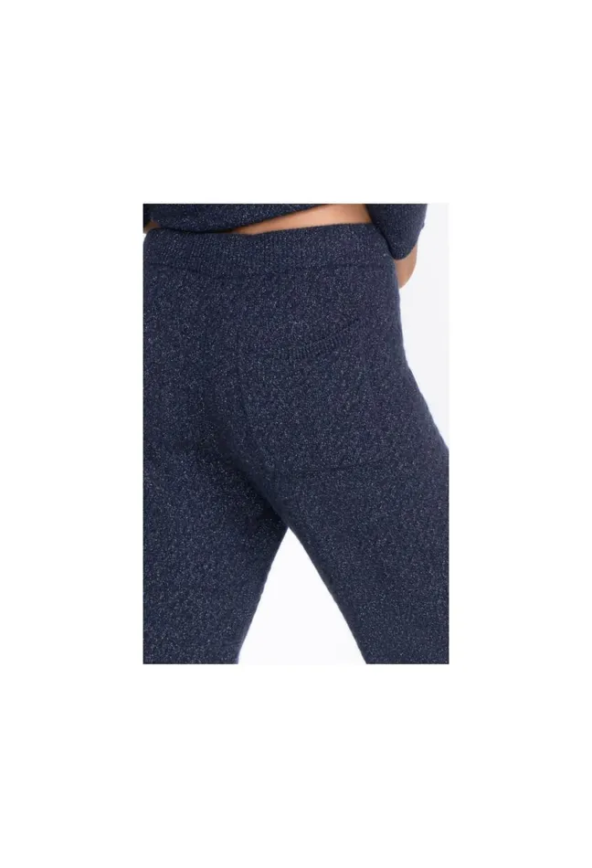 Women Johnny Was Bottoms Stella Cable Knit Jogger Navy