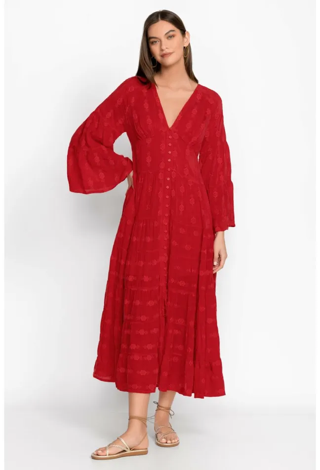 Women Johnny Was Dresses Bonnie Adenium Dress Raspberry