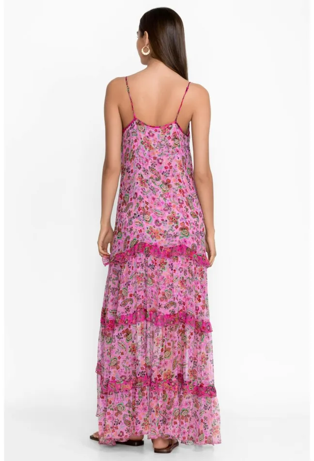 Women Johnny Was Dresses Foxglove Silk Maxi Dress Foxglove