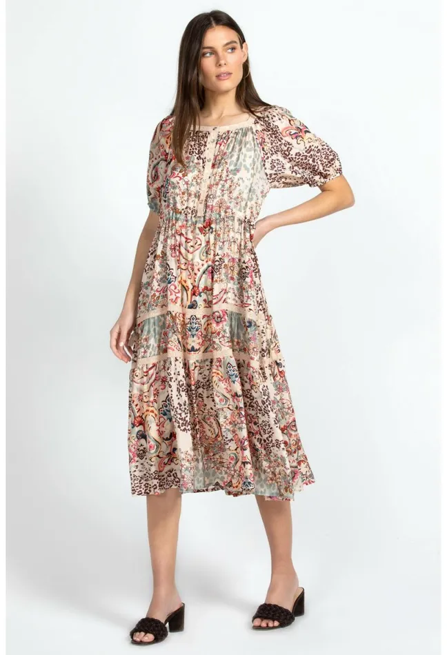 Women Johnny Was Dresses Jungle Paisley Zenovia Dress Jungle Paisley