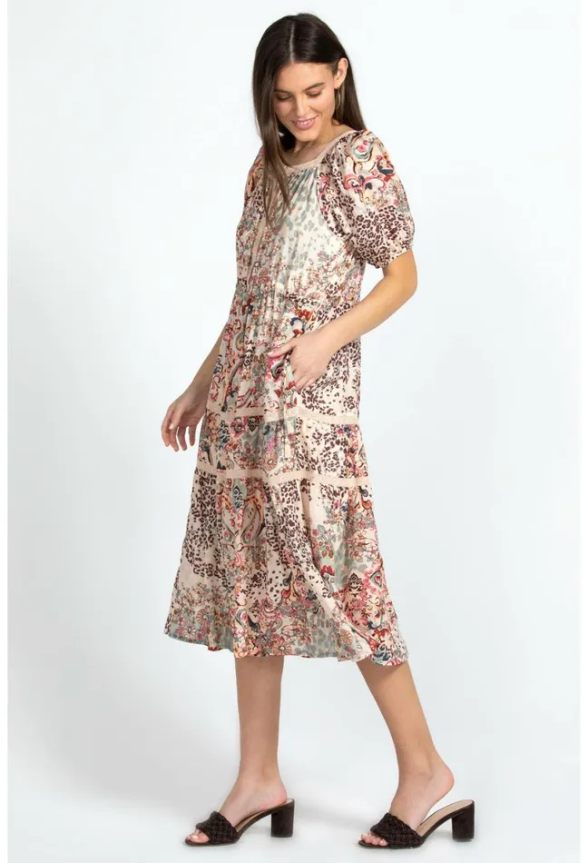 Women Johnny Was Dresses Jungle Paisley Zenovia Dress Jungle Paisley