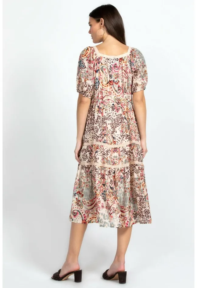 Women Johnny Was Dresses Jungle Paisley Zenovia Dress Jungle Paisley