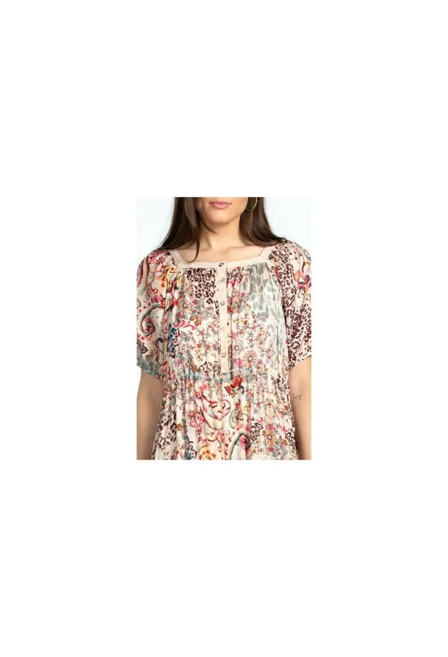 Women Johnny Was Dresses Jungle Paisley Zenovia Dress Jungle Paisley