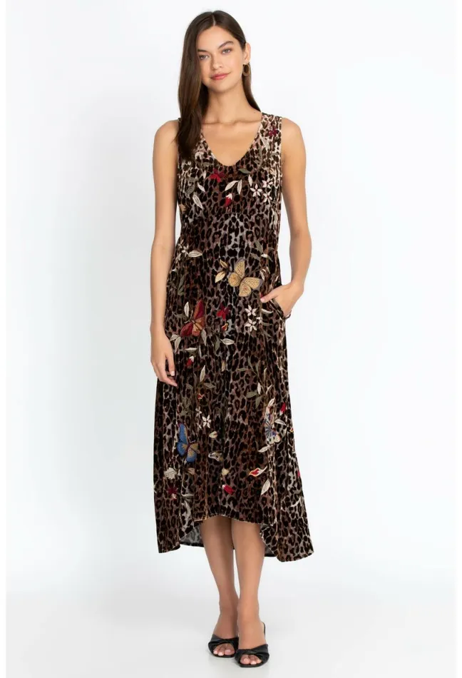 Women Johnny Was Dresses Penelope Maxi Tank Dress Leopard