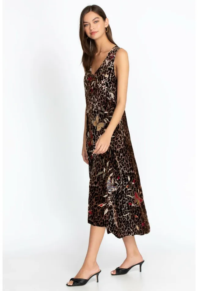 Women Johnny Was Dresses Penelope Maxi Tank Dress Leopard