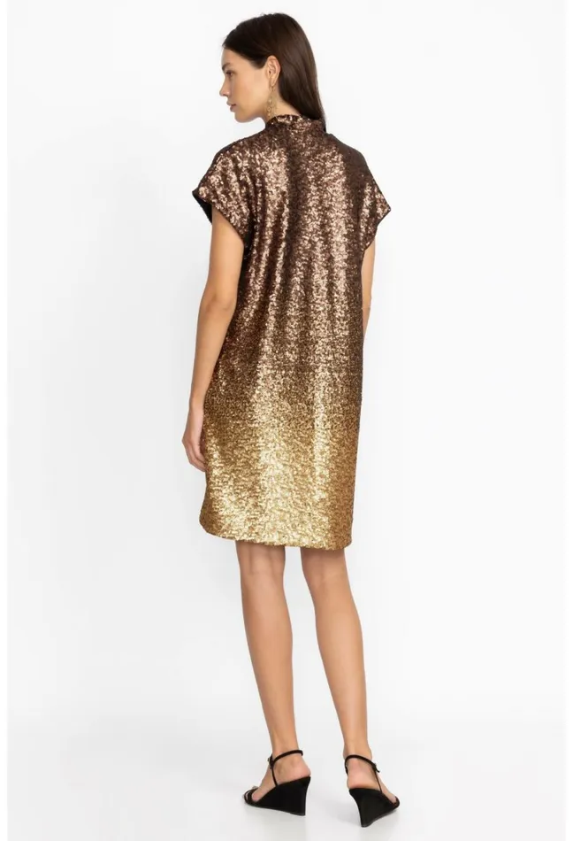 Women Johnny Was Dresses Sequin Gold Alma Dress Gold
