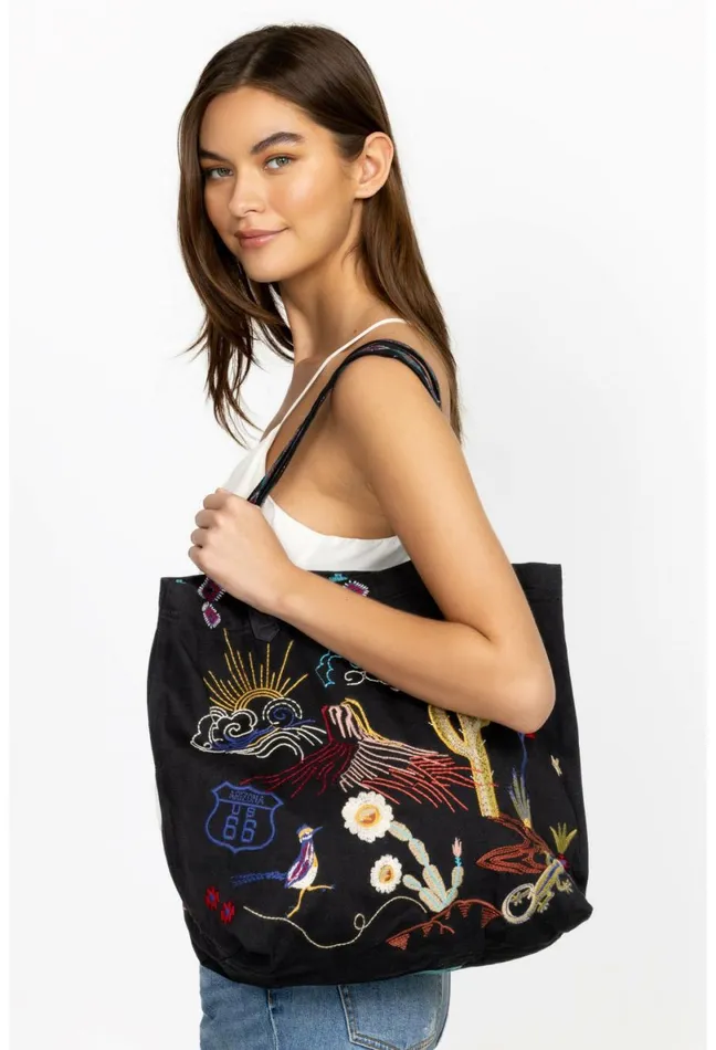 Women Johnny Was Handbags Arizona Everyday Tote Black
