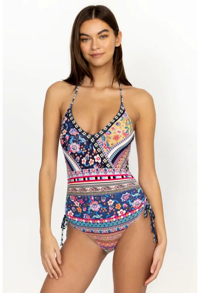 Women Johnny Was OnePieces Alaina Side Drawstring One Piece Alaina