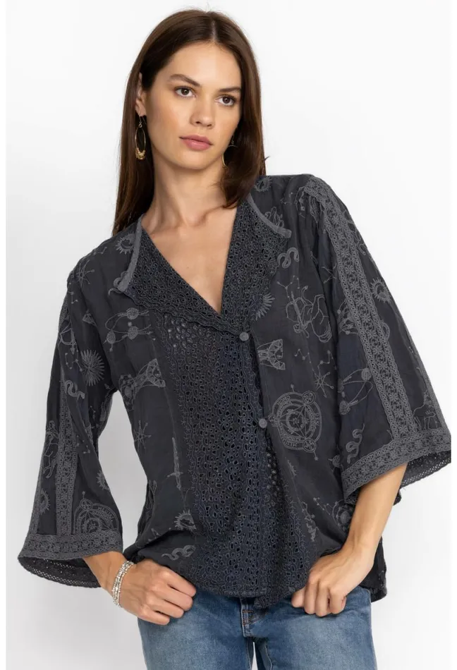 Women Johnny Was Outerwear Pine Cruise Jacket Graphite