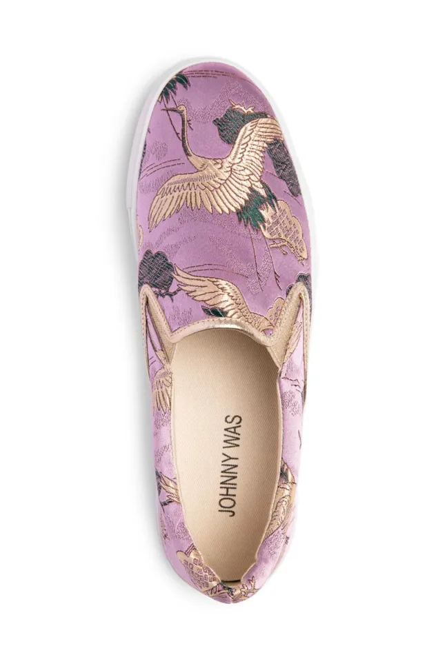 Women Johnny Was Shoes Crane SlipOn Sneaker Lilac