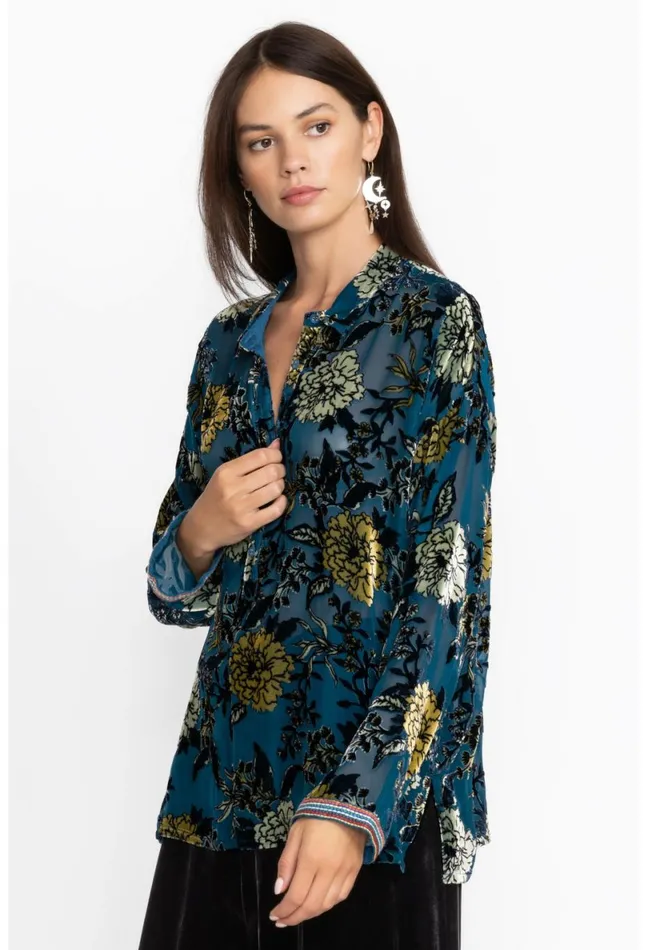 Women Johnny Was Tops Cadeki Blouse Multi