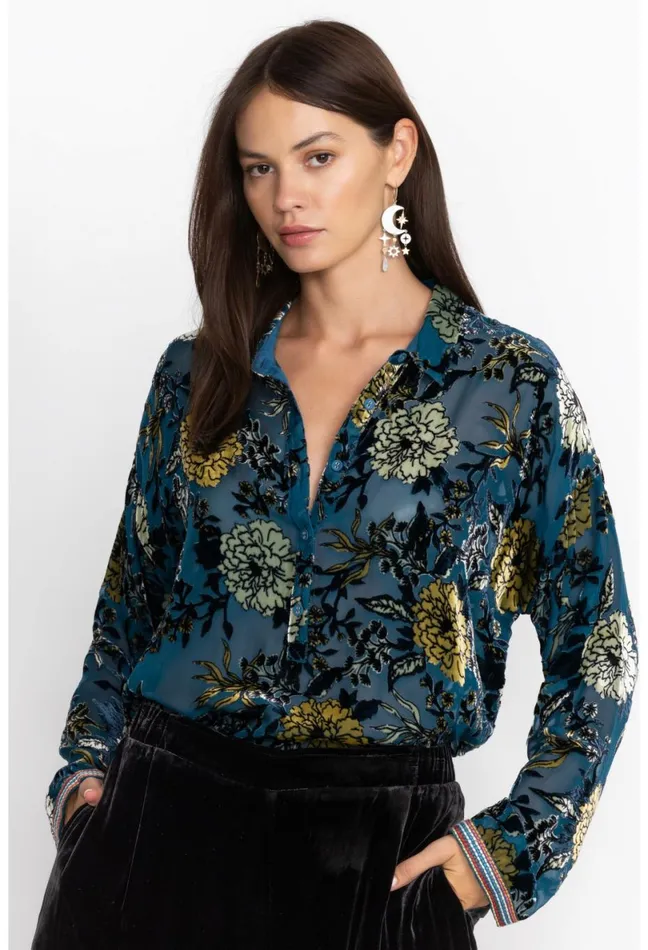 Women Johnny Was Tops Cadeki Blouse Multi
