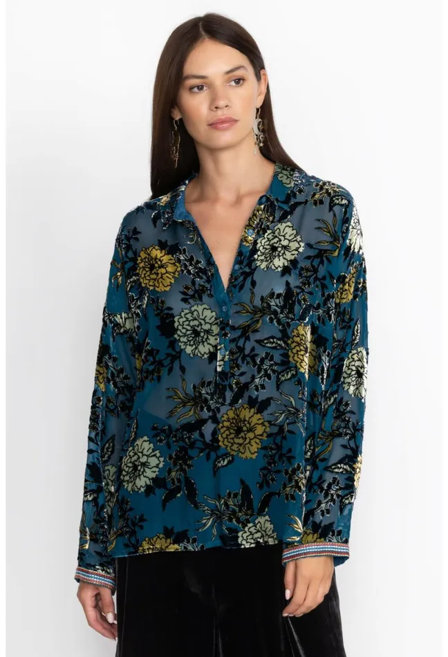 Women Johnny Was Tops Cadeki Blouse Multi