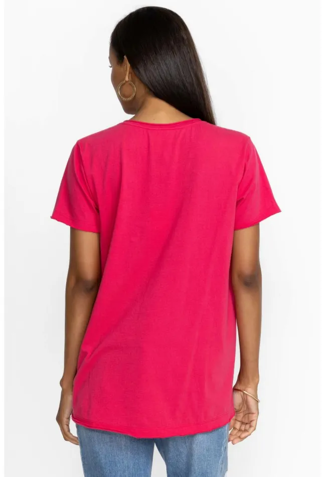 Women Johnny Was Tops California Everyday Tee Raspberry