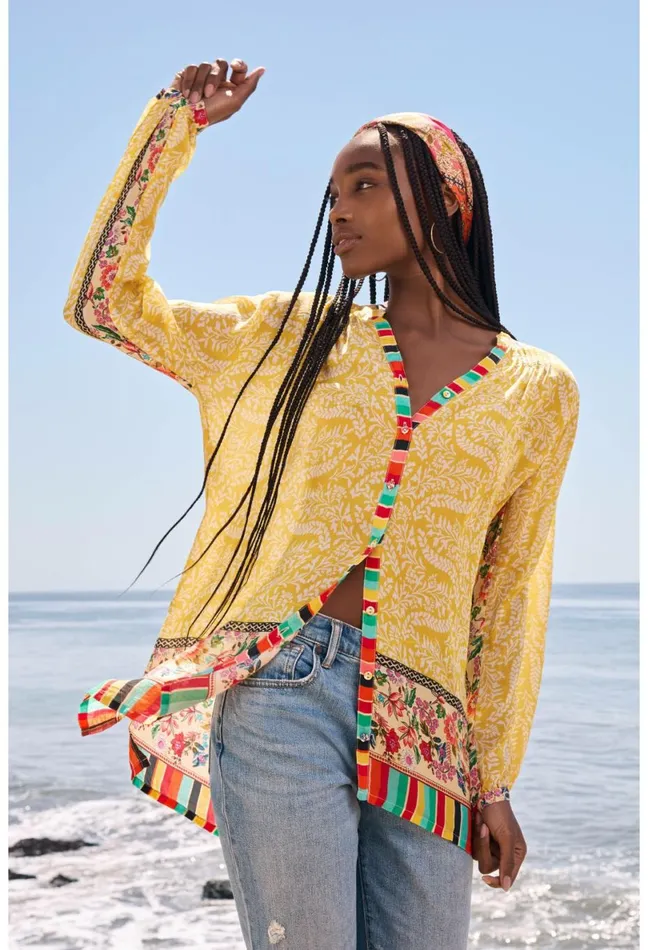 Women Johnny Was Tops Millamo Blair Tunic Multi