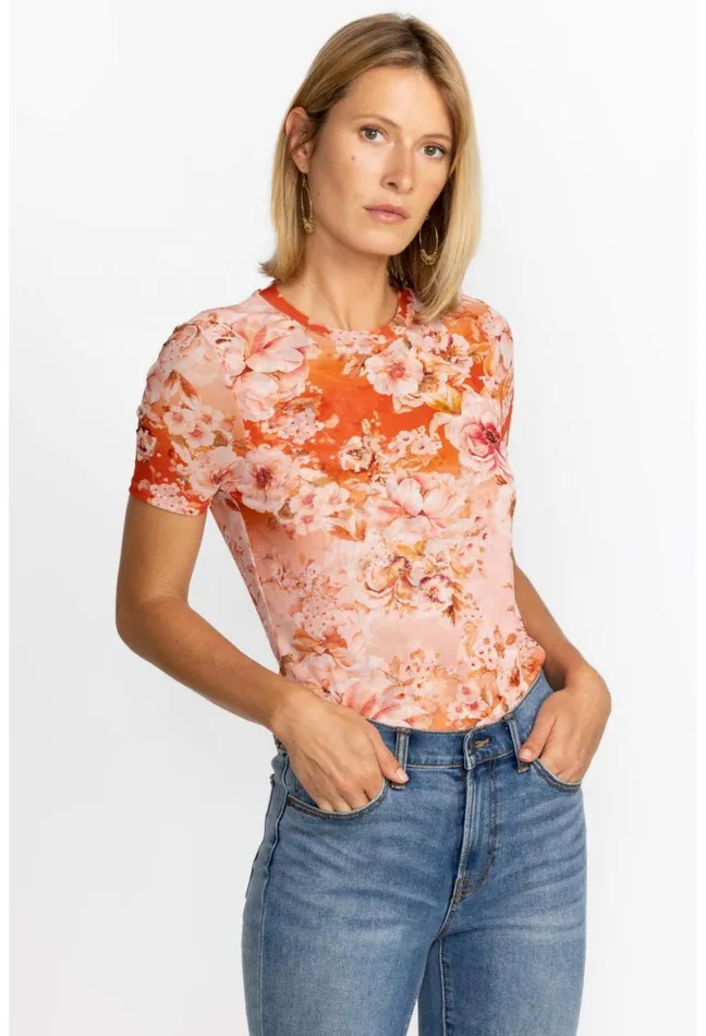 Women Johnny Was Tops Yours Truly Mesh Tee Yours Truly