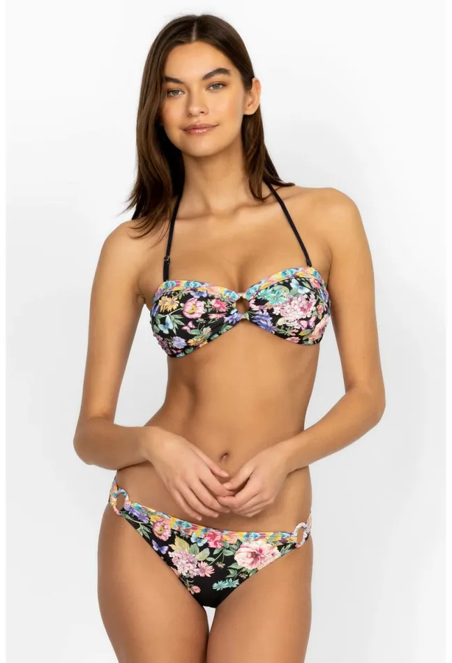 Women Johnny Was TwoPieces Black Butterfly Ring Bandeau Black Butterfly