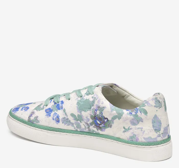 Women Johnston and Murphy Callie LacetoToe Multi Floral Sheepskin Sneakers