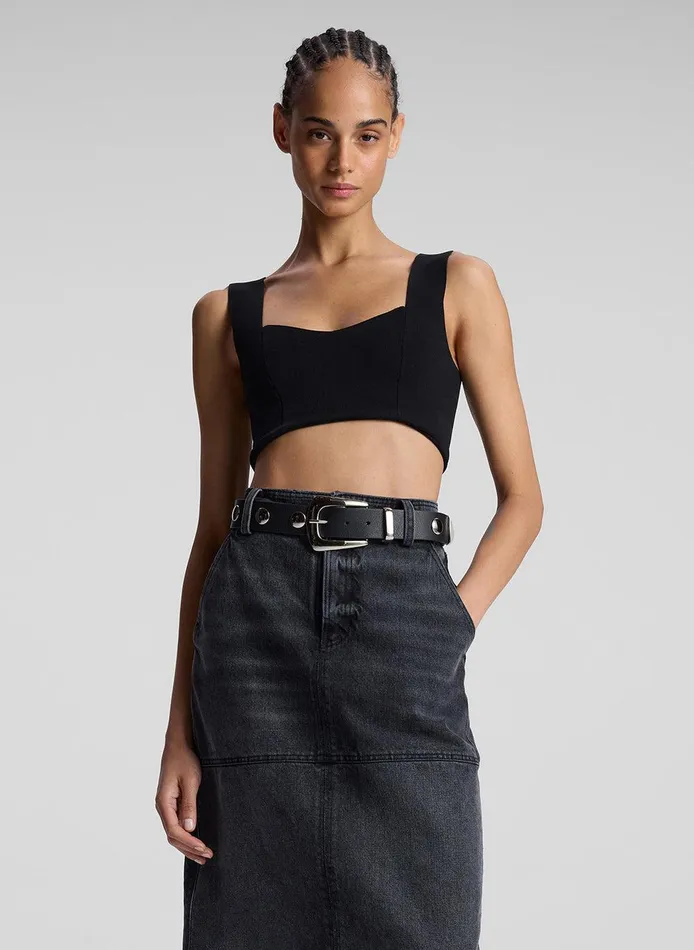 Women Jordana Compact Knit Bra Black ALC Knitwear