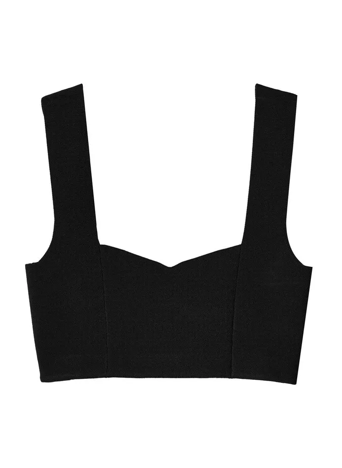 Women Jordana Compact Knit Bra Black ALC Knitwear