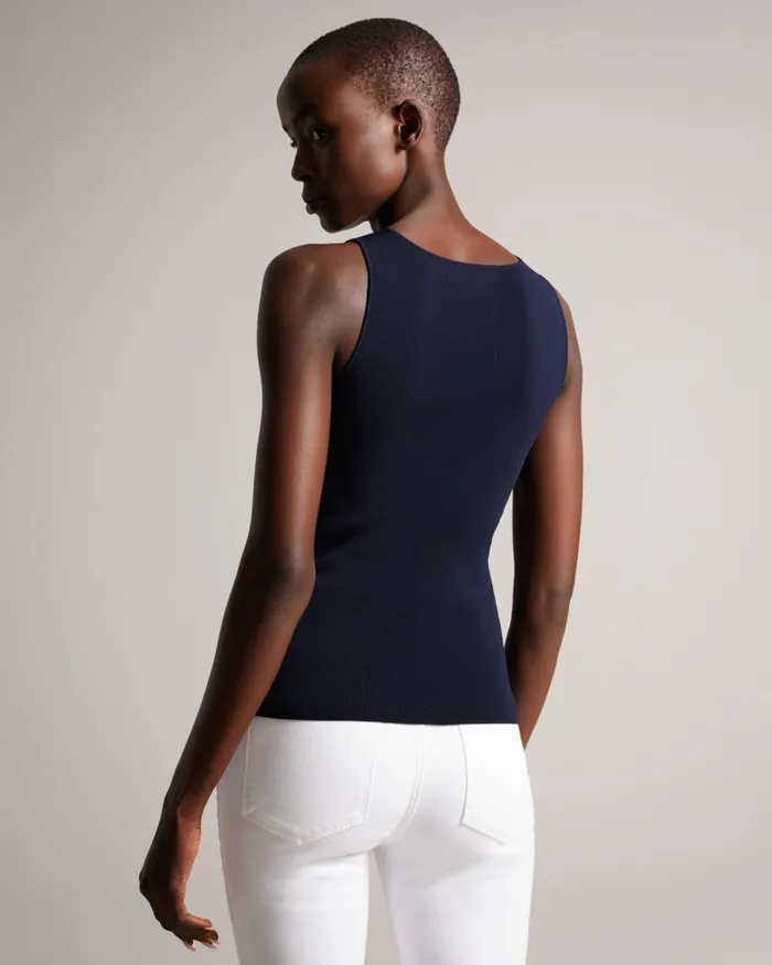 Women JOSIIY 8211 VNeck Slim Fit Knit Top Dark Blue Ted Baker Tops and Blouses