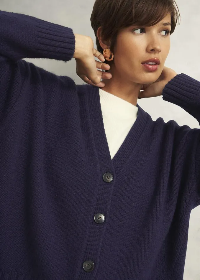 Women Jumpers and Cardigans Hobbs Ember Cardigan With Alpaca Hobbs Navy