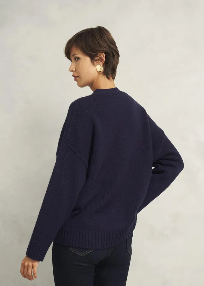 Women Jumpers and Cardigans Hobbs Ember Cardigan With Alpaca Hobbs Navy