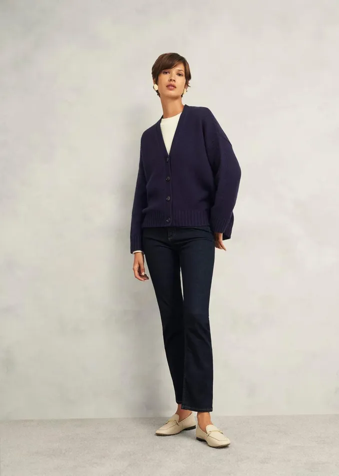 Women Jumpers and Cardigans Hobbs Ember Cardigan With Alpaca Hobbs Navy