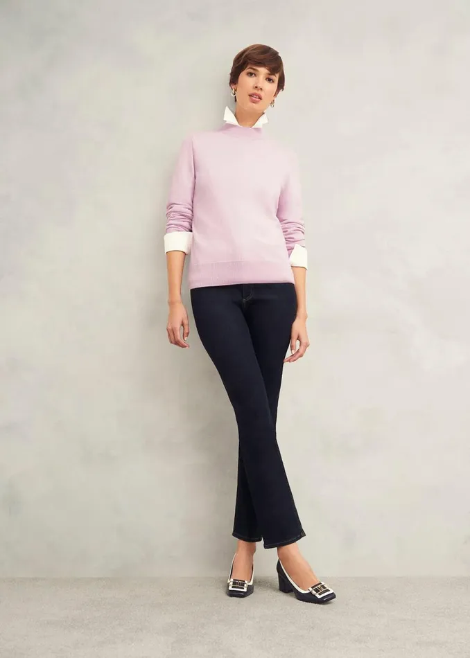 Women Jumpers and Cardigans Hobbs Indah Jumper With Cashmere Dusted Pink