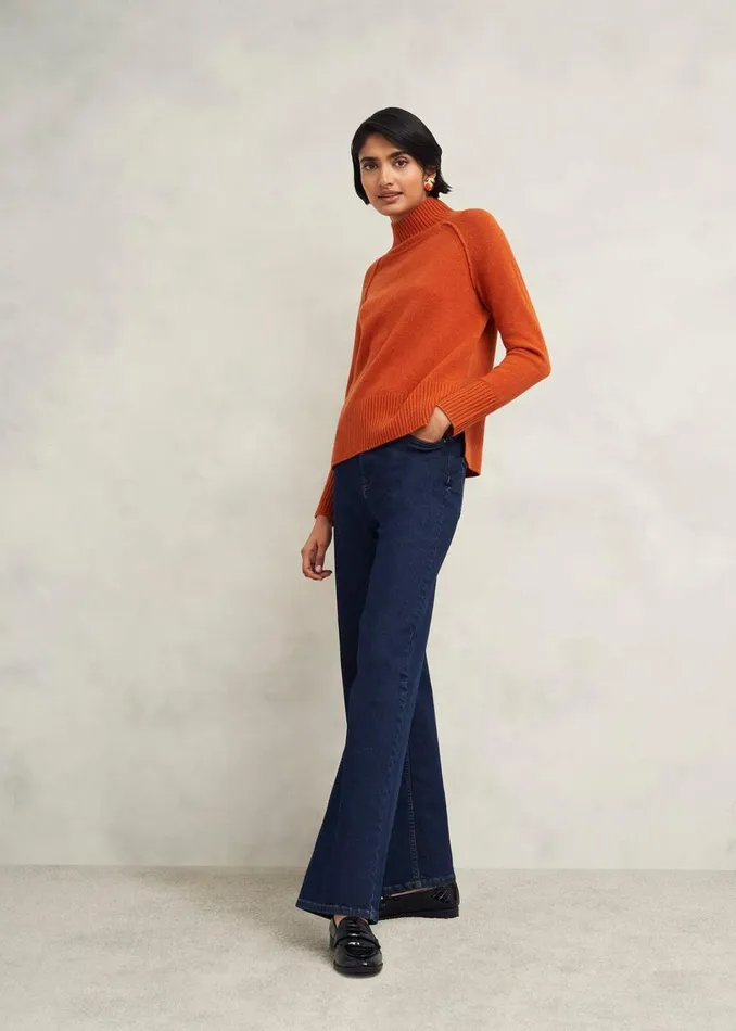 Women Jumpers and Cardigans Hobbs Lorraine Wool Blend Jumper Burnt Orange