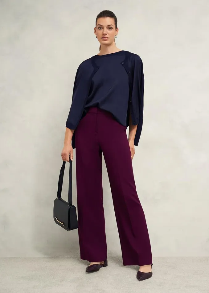 Women Jumpers and Cardigans Hobbs Trina Woven Front Cardigan Hobbs Navy