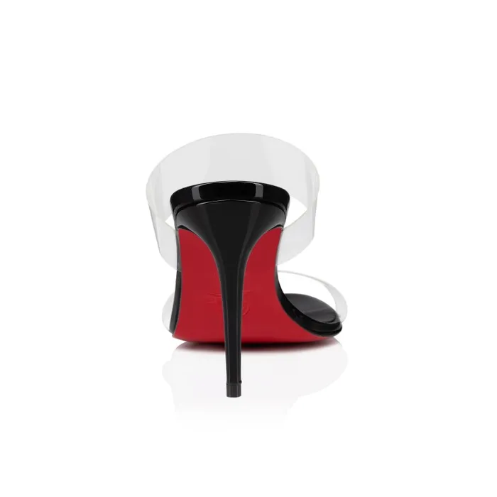Women Just Nothing 85 Mm Mules 8211 Patent Leather And TPU 8211 Black Christian Louboutin Sandals and Slides