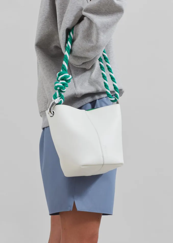 Women Jw Anderson Small Jwa Corner Bucket 8211 Off White The Frankie Shop