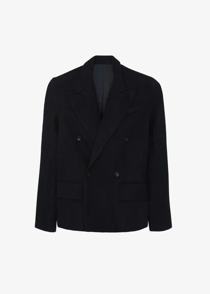 Women Keira Double Breasted Wool Blazer 8211 Black The Frankie Shop Outerwear