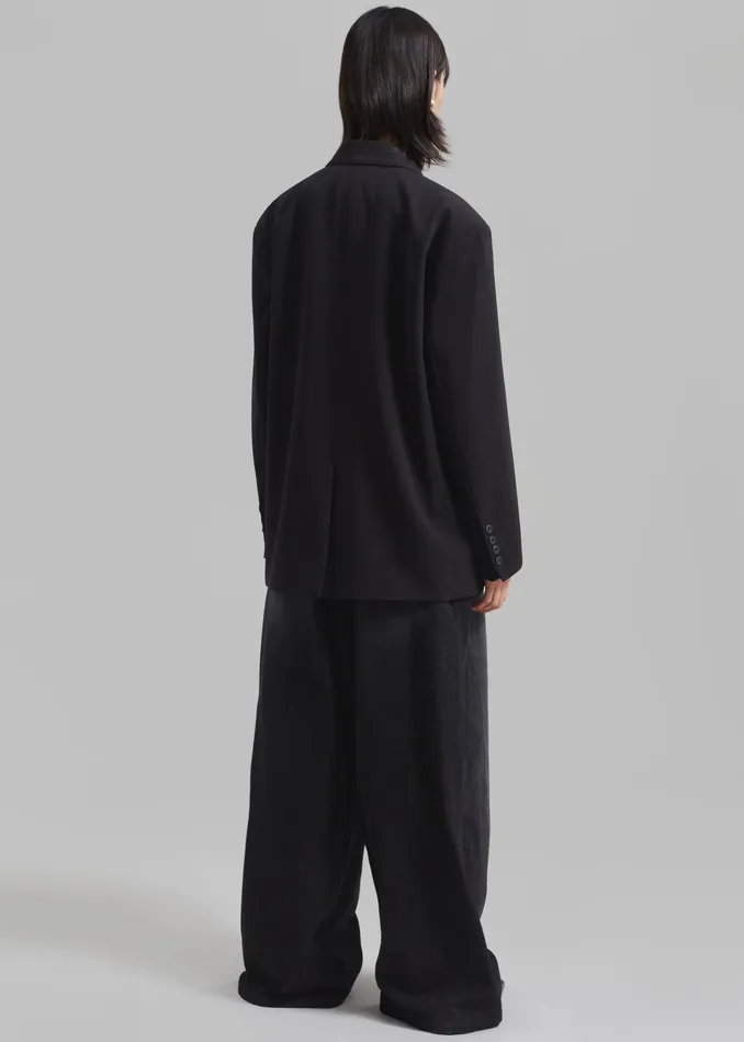 Women Kelsey Double Breasted Blazer 8211 Black The Frankie Shop Outerwear