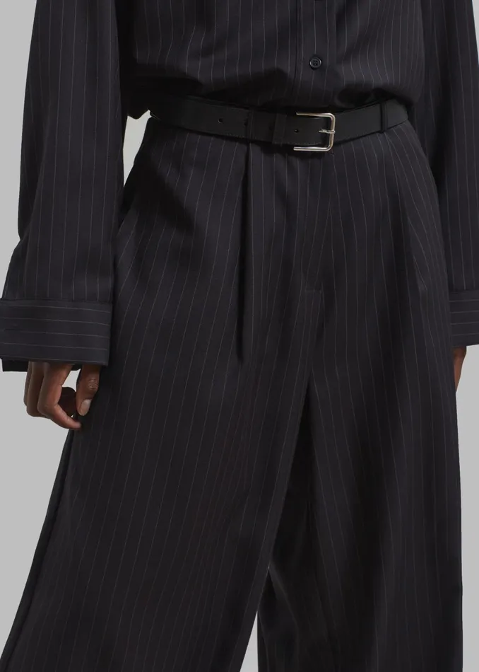 Women Kerry Trousers 8211 Black Pinstripe The Frankie Shop Bottoms