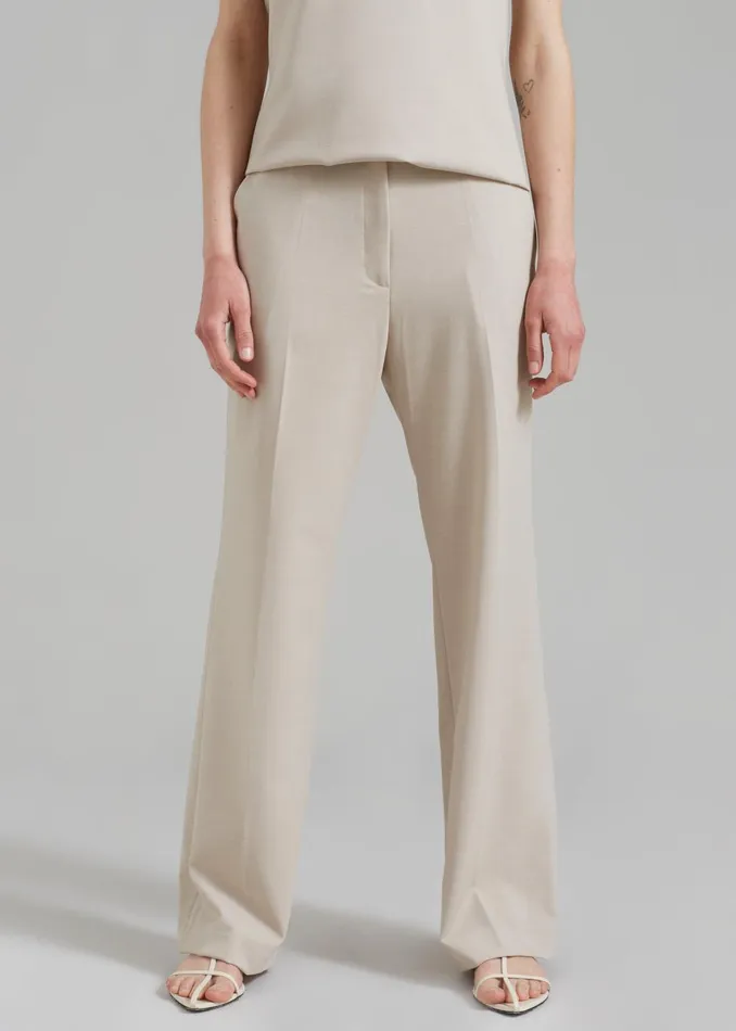 Women Kit Trousers 8211 Beige The Frankie Shop Bottoms