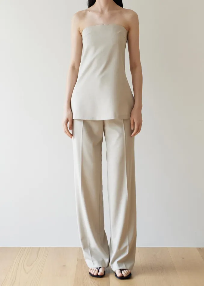 Women Kit Trousers 8211 Beige The Frankie Shop Bottoms