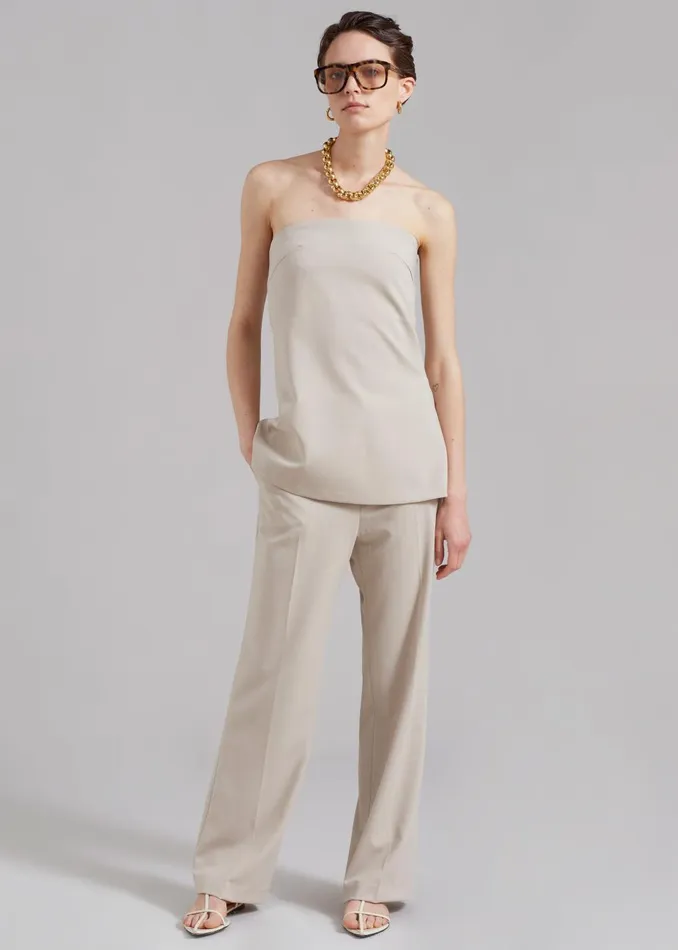 Women Kit Trousers 8211 Beige The Frankie Shop Bottoms
